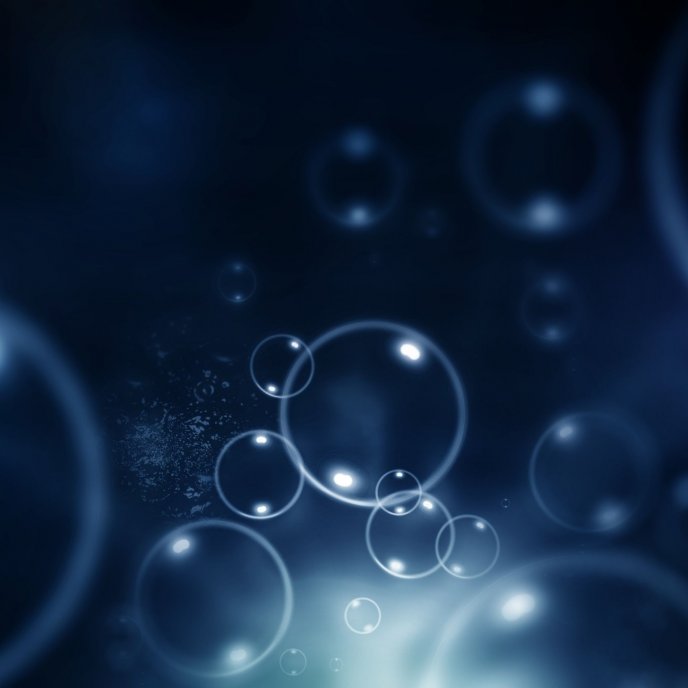 Abstract blue bubble 