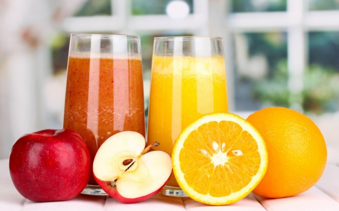 Fruit fresh - apple and orange