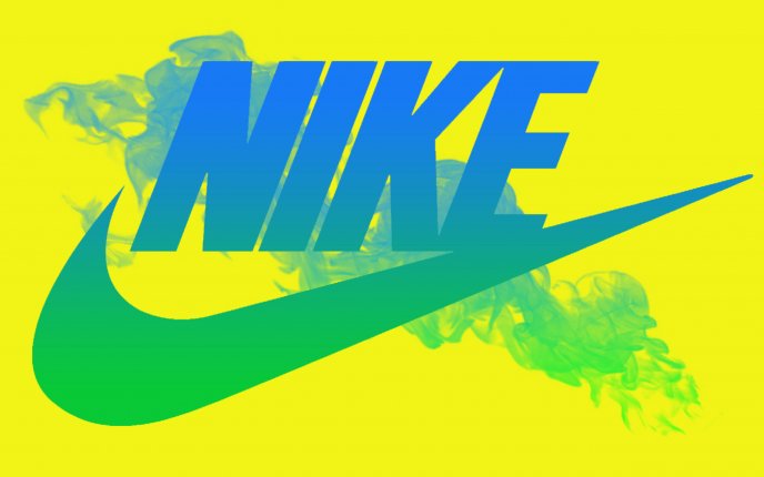 Sport time - Nike logo on a yellow wall