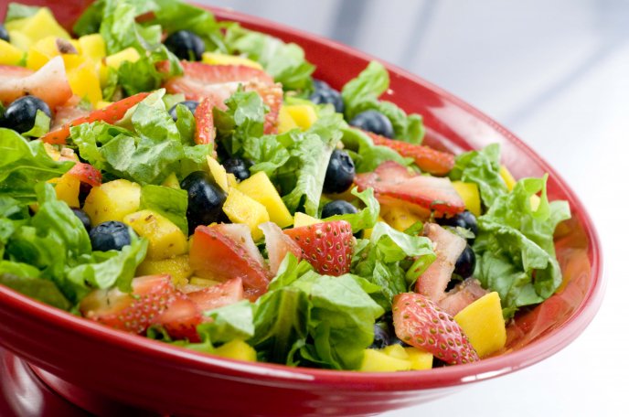 Fruit and vegetable salad - summer vitamins