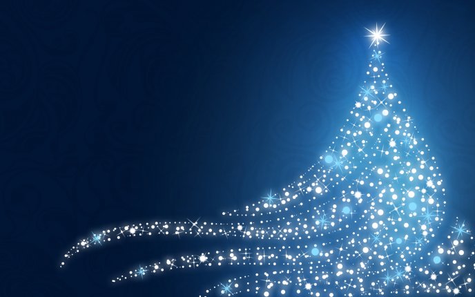 Shiny Christmas tree - magical lights