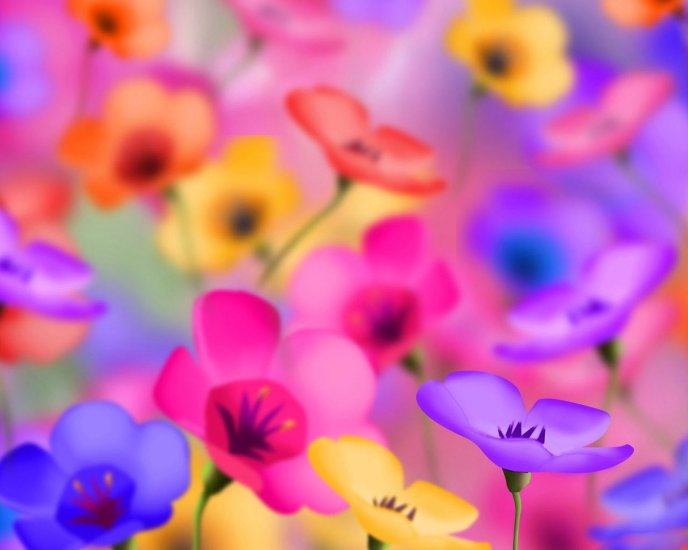 Colorful background - lots of small flowers