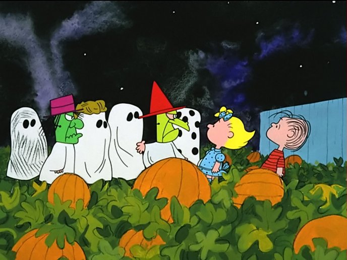 Children and ghosts - Happy Halloween
