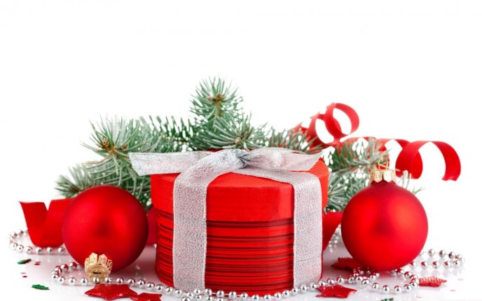 Red box for Christmas gift - Red accessories