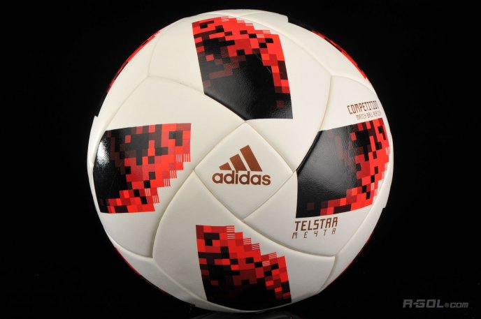 White and red Adidas football ball - Fifa World Cup Russia
