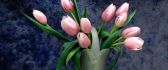 Pink tulips in a vase - perfect painting