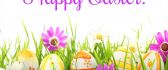 Happy Easter 2015 - colored eggs in the grass