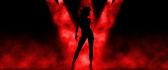 A girl dancing in the red lights - Graphic wallpaper