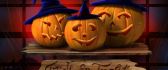 Happy three pumpkins - HD Halloween wallpaper