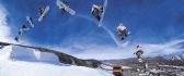 Beautiful snowboard jumps - winter sports
