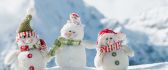 Happy three snowmen - Magic winter holiday