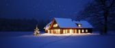 Warm house in the mountains - Cold winter night