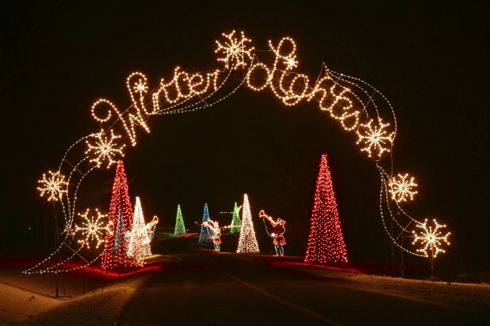 Gateway to the land of winter lights