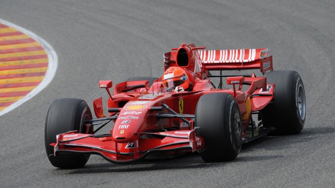 Formula 1 - Michael Schumacher in a Ferrari red car