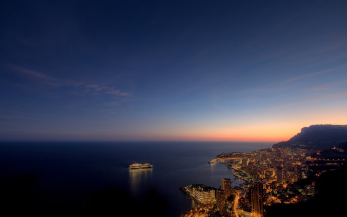 Beautiful landscape - Monaco at night