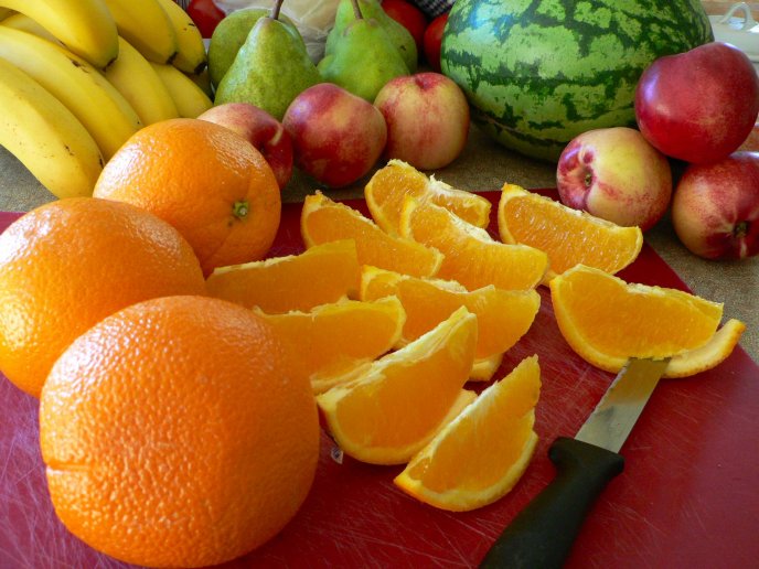 Healthy serving of vitamins - fruit salad
