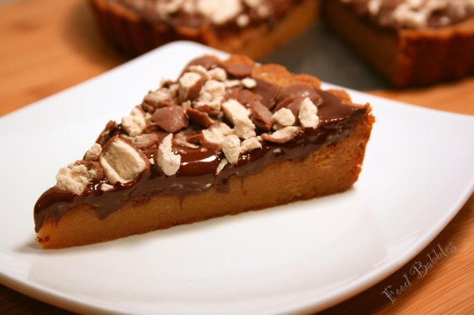 Delicious piece of cake - nuts and chocolate