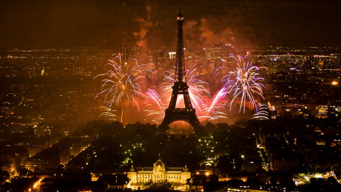 Fireworks for Day of France - 14 July every year