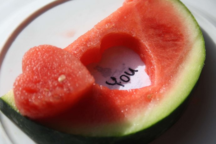 Fresh watermelon - I love you
