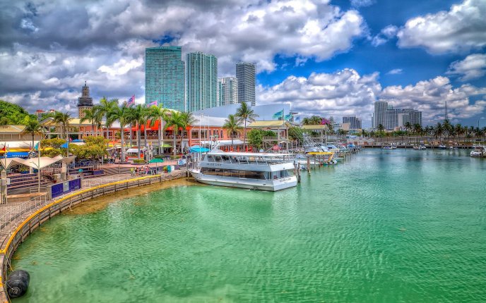 Beautiful landscape from Miami Beach Florida