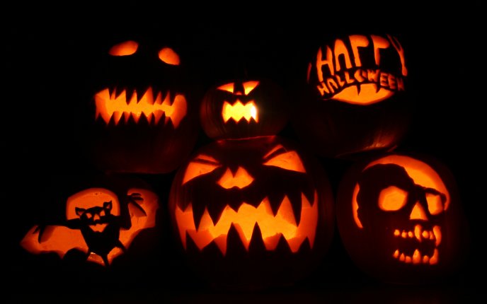 Scary pumpkins - Autumn party, Halloween