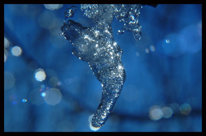 Macro water crystal - beautiful wonders of the nature