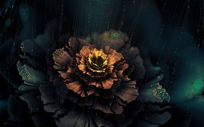 Beautiful abstract flower - Dark wallpaper