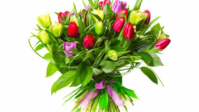 Wonderful bouquet of tulips - Superb flowers