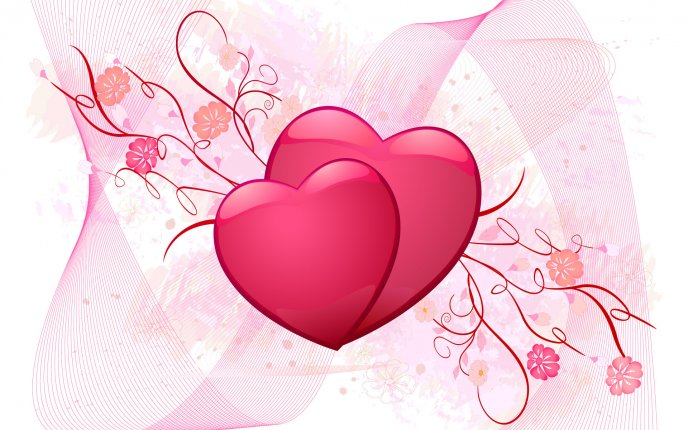 Two sweet hearts - Love wallpaper