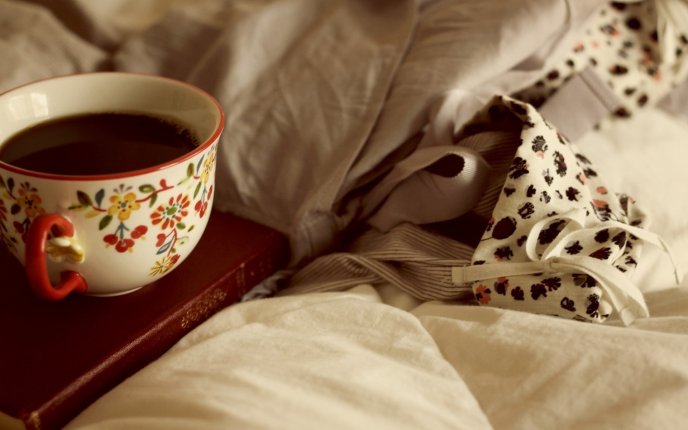 Good morning - special book and delicious tea