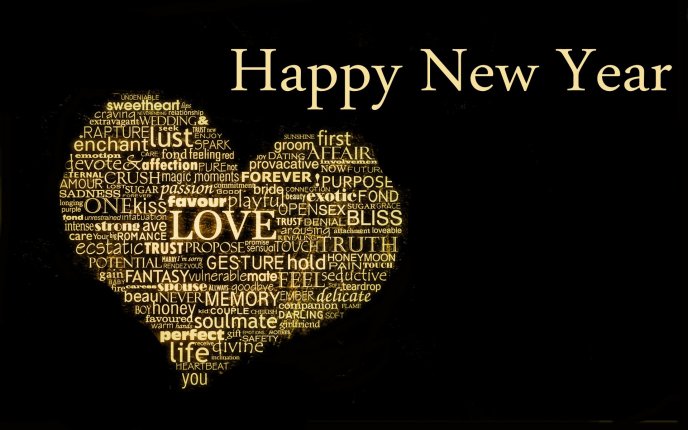 Happy New Year 2016 - love and peace in the world