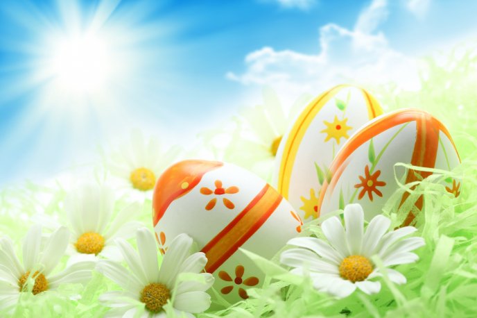 Beautiful sunny spring day - Happy Easter Holiday