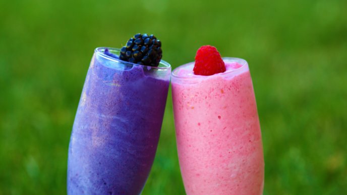 Smoothie with berries - Fresh summer cocktail