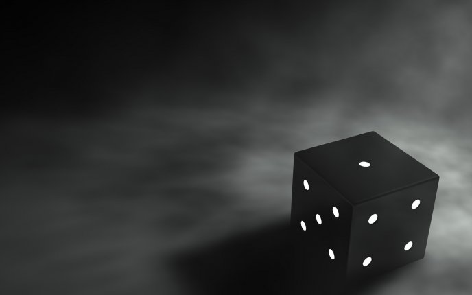 Dark dice on a grey background - HD wallpaper