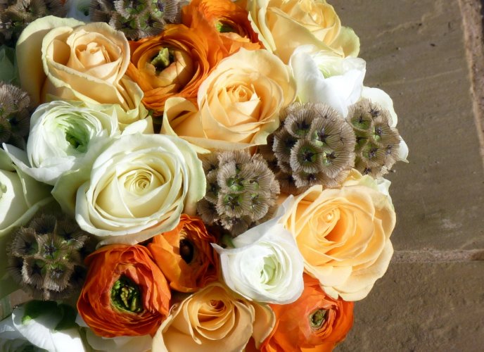Beautiful roses in a bouquet for a special person -Woman Day