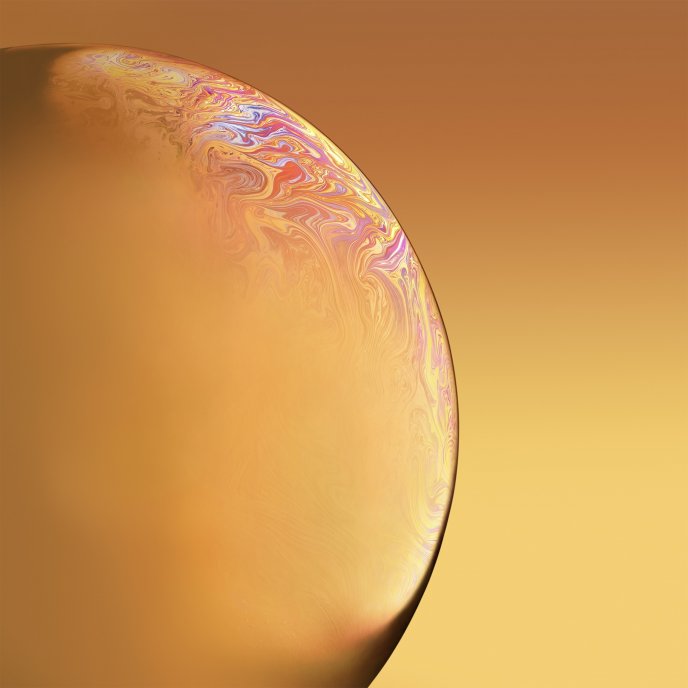 Yellow Bubble iPhone new IOS 12 wallpaper