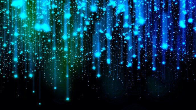 Blue light rain - Abstract computer design HD wallpaper