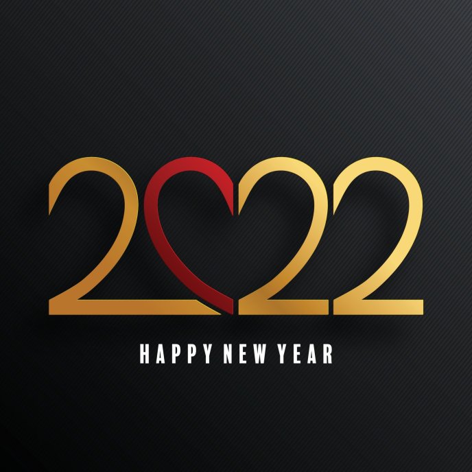 Happy New Year 2022 - Love and heart for a better year
