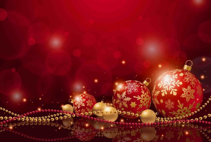 Red and gold accessories - HD Christmas holiday
