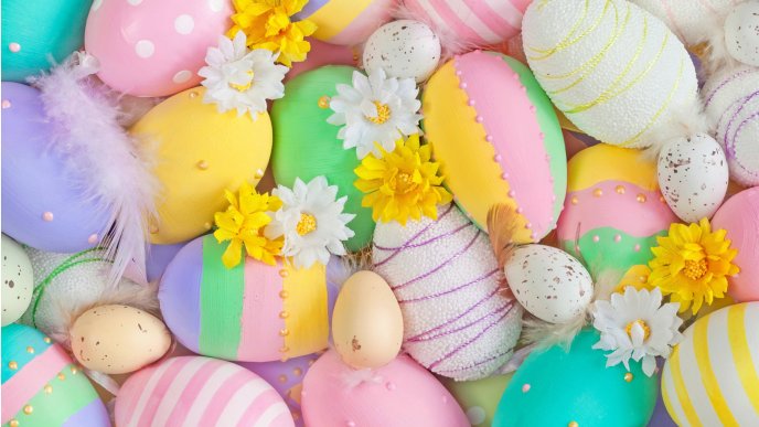 Pastel colors for Easter eggs - Happy Spring Holiday
