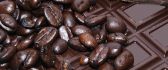 Coffee beans and pieces of chocolate