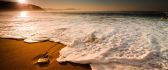 Sea ​​foam at sunset - HD wallpaper