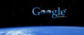 Beautiful wallpaper with Google over the Earth