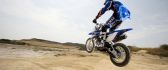 Motorcycle jumping through the desert - Yamaha costume
