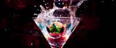 Professional photo - berries in a glass of drink