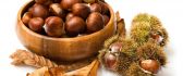 Autumn fruits vitamins - delicious chestnuts