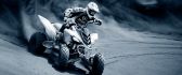 Crazy race with ATV in the dessert - HD wallpaper