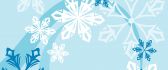 Abstract snowflakes - blue background