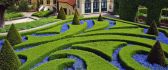 HD Garden wallpaper - Green and blue, maze design
