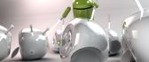 Android and Apple in a 3D and HD wallpaper